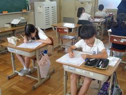 4年生算数の授業（テスト）
