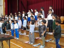 1年生音楽会の練習