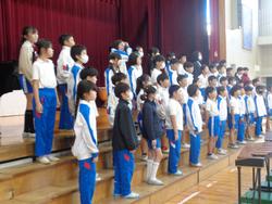 4年生音楽会の練習