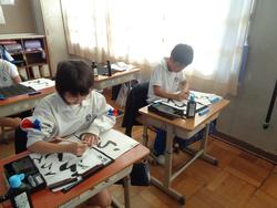 4年生書写の授業