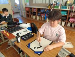 4年生書写の授業