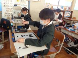 4年生書写の授業