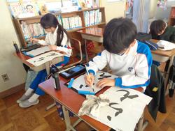 4年生書写の授業