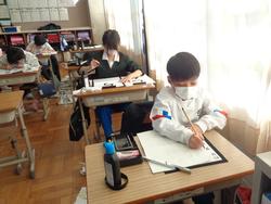 4年生書写の授業