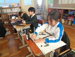 4年生書写の授業