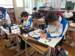 4年生書写の授業