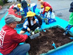 3年生花いっぱい運動の様子