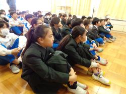 6年生トライやる・ウィークの中学生の話