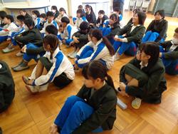 6年生トライやる・ウィークの中学生の話