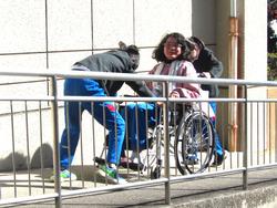 4年生車椅子体験の様子