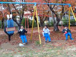 業間休みの外遊び