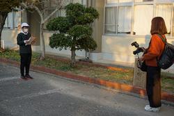 6年生修学旅行出発式の様子