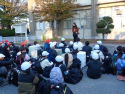 6年生修学旅行出発式の様子