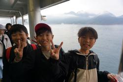 6年生修学旅行フェリーでの様子