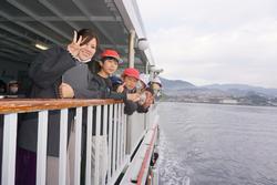 6年生修学旅行フェリーでの様子