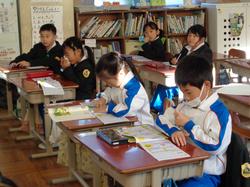 1年生国語の授業