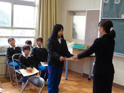 全校朝会の様子