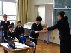 全校朝会の様子