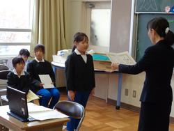 全校朝会の様子