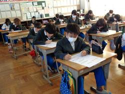 5年生算数の授業（テスト）