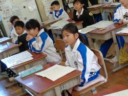 1年生国語の授業（研究授業）