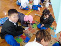 1年生幼稚園を招いてお祭り