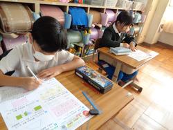 2年生算数の授業（テスト）