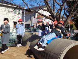 業間休みの外遊び