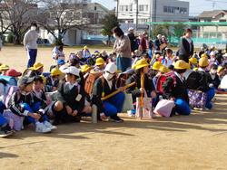 一斉下校の様子