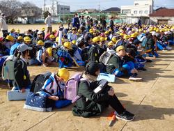 一斉下校の様子