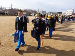 一斉下校の様子