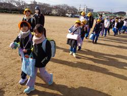 一斉下校の様子