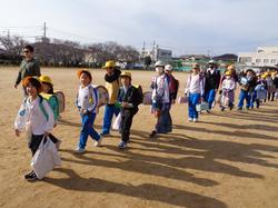 一斉下校の様子