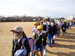 一斉下校の様子