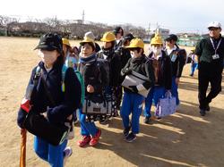 一斉下校の様子