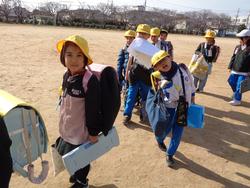 一斉下校の様子