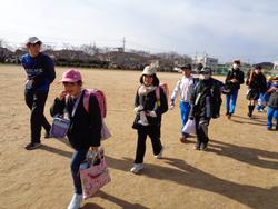 一斉下校の様子