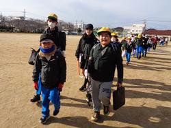 一斉下校の様子