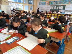 始業式後の三樹っ子たち