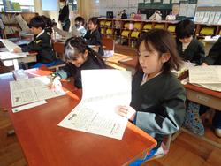 始業式後の三樹っ子たち