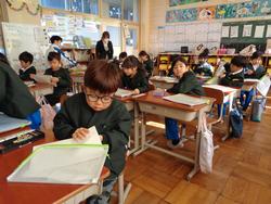 始業式後の三樹っ子たち