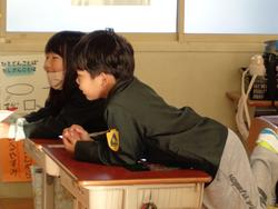 始業式後の三樹っ子たち