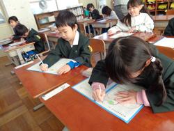 始業式後の三樹っ子たち