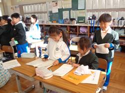 始業式後の三樹っ子たち