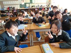 始業式後の三樹っ子たち