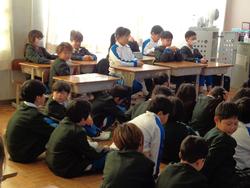 始業式後の三樹っ子たち