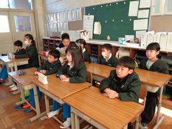 始業式後の三樹っ子たち