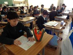 始業式後の三樹っ子たち