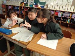 始業式後の三樹っ子たち