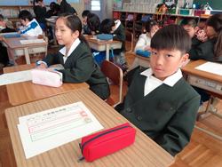 始業式後の三樹っ子たち